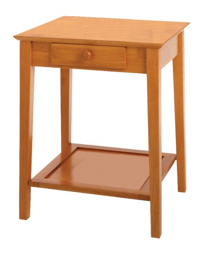 Winsome Wood Printer Stand with Drawer and Shelf, Honey