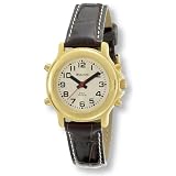 Avalon Ladies EZC Low Vision Talking Watch, Gold-Tone w  Leather Strap # 2606L by Avalon