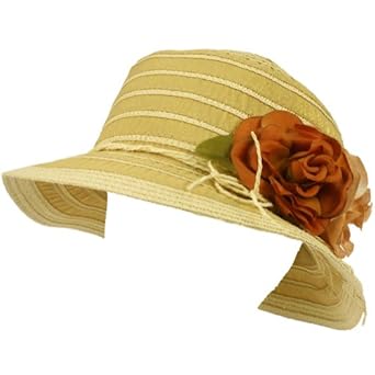 Upf 50+ Summer Floral Cloche Bell Bucket Packable Sun Hat Cap Shimmer Gold Beige