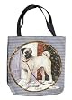 Pug Dog Decorative Shopping Tote Bag 17" x 17"