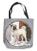 Pug Dog Decorative Shopping Tote Bag 17" x 17"