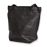 Large Black Leather Tote Bag Perfect Gift Idea