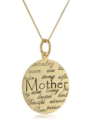 Sterling Silver "Mom" Circle Graffiti Pendant Necklace, 18"