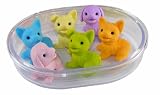 Iwako Japanese Erasers In A Mini Bento Box - 6 Color Puppies