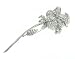 Crystal Clear and Multi Color Rose Bud Swarovski Crystal Brooch / Pin