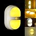 LED Night Light With Sensor, Smart Nightlight for Kids Baby Room, Battery Powered, Wall Path Light Perfect for Bathrooms, Basement, Hallway, Laundry Room, Stairwells, Path, Closets -Eye-Care Warm Yellow Light