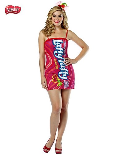 Women's Nestle Laffy Taffy Cherry Candy Dress Adult Costume STD