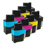 8x Haute Capacité Cartouches d'encre Compatibles pour Imprimante Brother DCP 115C - Cyan / Jaune / Magenta / Noir