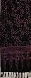 Indonesian Batik Scarf - Mauve Dot Pattern on Black