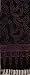 Indonesian Batik Scarf - Mauve Dot Pattern on Black