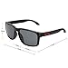 LianSan Designer Oversized Rectangular Women Men Sports Sunglasses Wayfarer Glasses 0709(black(red))