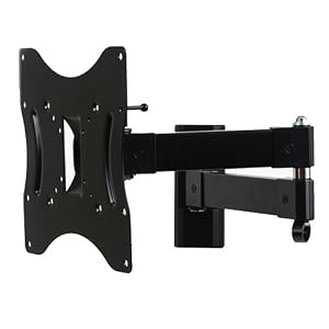 VideoSecu W41 Black Articulating Wall Mount for most 22" to 37" Flat Panel Display-Black