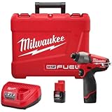 Milwaukee 2453-22 M12 Fuel 1/4 Hex Impact Driver with 2 Batteries
