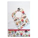 Ice Cream Social Bib and Burp Cloth Set