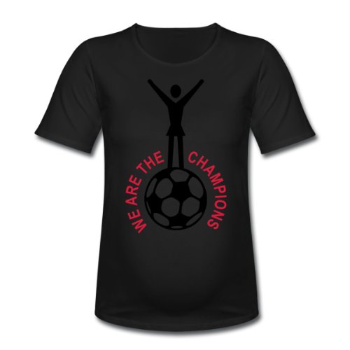 Spreadshirt Damen WE ARE THE CHAMPIONS – Frauen Fußball T-Shirt, schwarz, XL