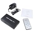 Mini portable HDMI 5-Port (5x1) HDMI Powered Switch Switcher w/ IR remote and AC Adapter- Supports Blu-Ray, PS3, Xbox, HD-DVD, HD-DVR, Digital Satellite & Cable boxes, 1080p