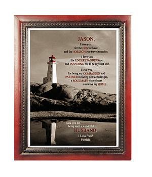 Wedding Gifts - Personalized Husband Lighthouse Print