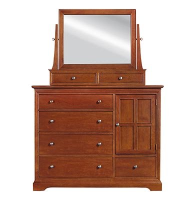 genAmerica Gentleman's Chest w/Tilting Mirror Classic Cherry