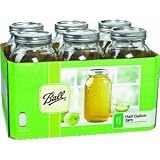 Half Gallon Wide Mouth Canning Jars (6 Count)