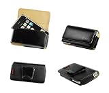 Cellet Apple iPhone/ Motorola Q/ HTC Excalibur/ Dash/ S620/ Blackberry 8800/ Samsung i607 Black Horizontal Noble Cover Case- retail packaging