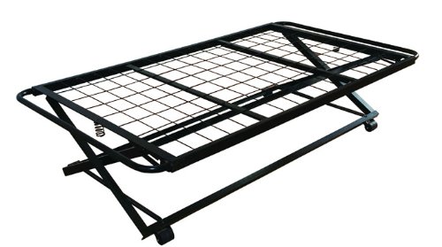 39''/ Twin Size Steel HiRise Bed Frame & Pop Up Trundle