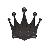 Silver Star "Crown" Black Metal Belt Buckle