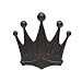 Silver Star "Crown" Black Metal Belt Buckle