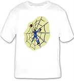  : T-shirt with man, spider, body, individuals, individual, prey, humans, web, person, human, eating, persons, people