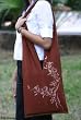 Cotton shoulder bag, 'Nature is Flowers' Cotton shoulder bag, 'Nature is Flowers'