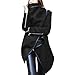 ClothingLoves Women's Solid Wool Blends Long Trench Coats X-Large Black