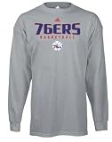 adidas Philadelphia 76ers Ash Absolute Long Sleeve T-shirt (Large)