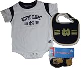 Notre Dame Fighting Irish 3pc Creeper Onesie, Bib Booties Set 18 Month Baby Infant