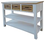 Anrichte Konsole wei� H87cm Massivholz Landhaus-Stil