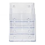 Deflecto 77441 Four-tier multi-compartment large size docuholder, 9-1/4x7x13-1/2, clear