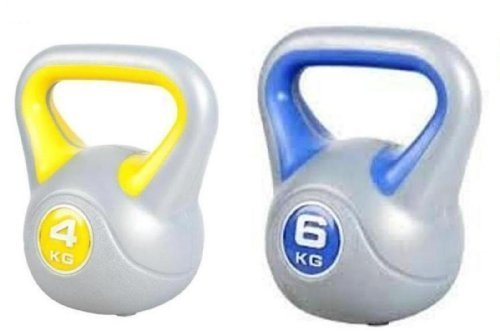 Vinyl kettlebell set 1x 4kg 1x 6kg, kettlebell 4kg+6kg set Vinyl kettlebell set 1x 4kg 1x 6kg, kettlebell 4kg+6kg set