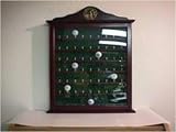 New! 63 Ball Mahogany Cabinet W/Glass Door & latch