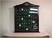 New! 63 Ball Mahogany Cabinet W/Glass Door & latch