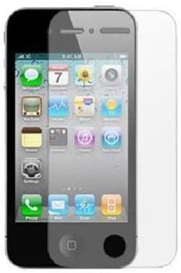 MINITURTLE, Premium 2 in 1 Double Layer Perforated Hard Hybrid Phone Case Cover, Clear Screen Protector Film, and Jaw Stand for iOS Smartphone Apple iPhone 4 4s (Purple / Pink)