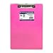 Saunders Plastic Clipboard with Low Profile Clip, Neon Pink, Letter Size, 8.5 inch x 12 inch, 1 Clipboard (21594)