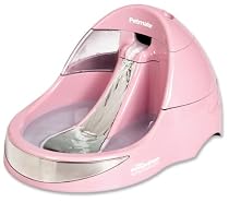 Petmate Deluxe Fresh Flow Medium Pet Fountain, Pink/Stainless