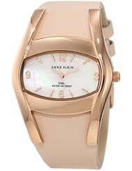Anne Klein Womens AK/1086RGLP Oval Rosegold Tone Watch
