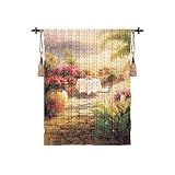 Review ArtExpression  / Courtyard View II - Artist: Roberto Lombardi - Fabric Size: 53.00 by 39.00 inches Wall Tapestry with hanging rods and tassels included