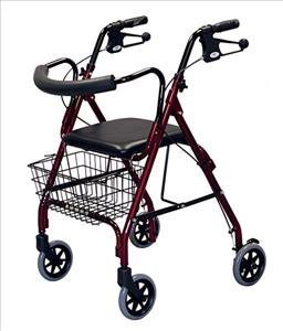 Medline Deluxe Rollator BURGUNDY On Sale