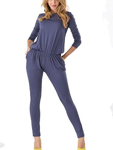 Women Long Sleeve Zipper Sexy Clubwear Bodycon Long Jumpsuit Rompers