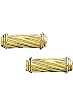 Solid 14k Gold Cufflinks - Solid 14k Gold Shine Roll Cufflinks