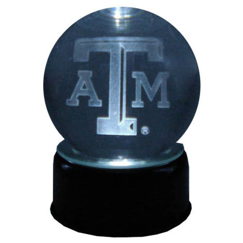 Texas Longhorns AM Logo Laser-Etched Musical Lit Crystal ball