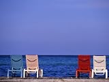 41RosLmyYML. SL160  Deck Chairs, Ambergris Caye, Belize Photographic Poster Print by Michael DeFreitas, 12x16