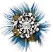 Designer Blue Feathers Rhinestone Women Shoe Clips Accessories