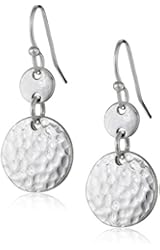 NINE WEST VINTAGE AMERICA "Turn It Up" Worn Hammered Drop Earrings