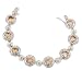 Designer Inspired Champagne Gemstone Two-Tone Bali Bracelet